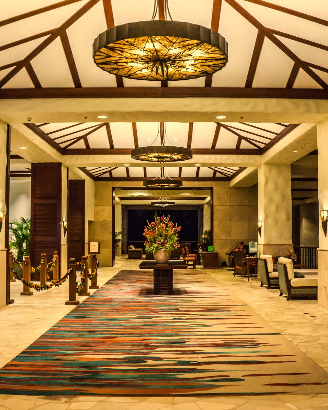 Luxury high-rise residential lobby